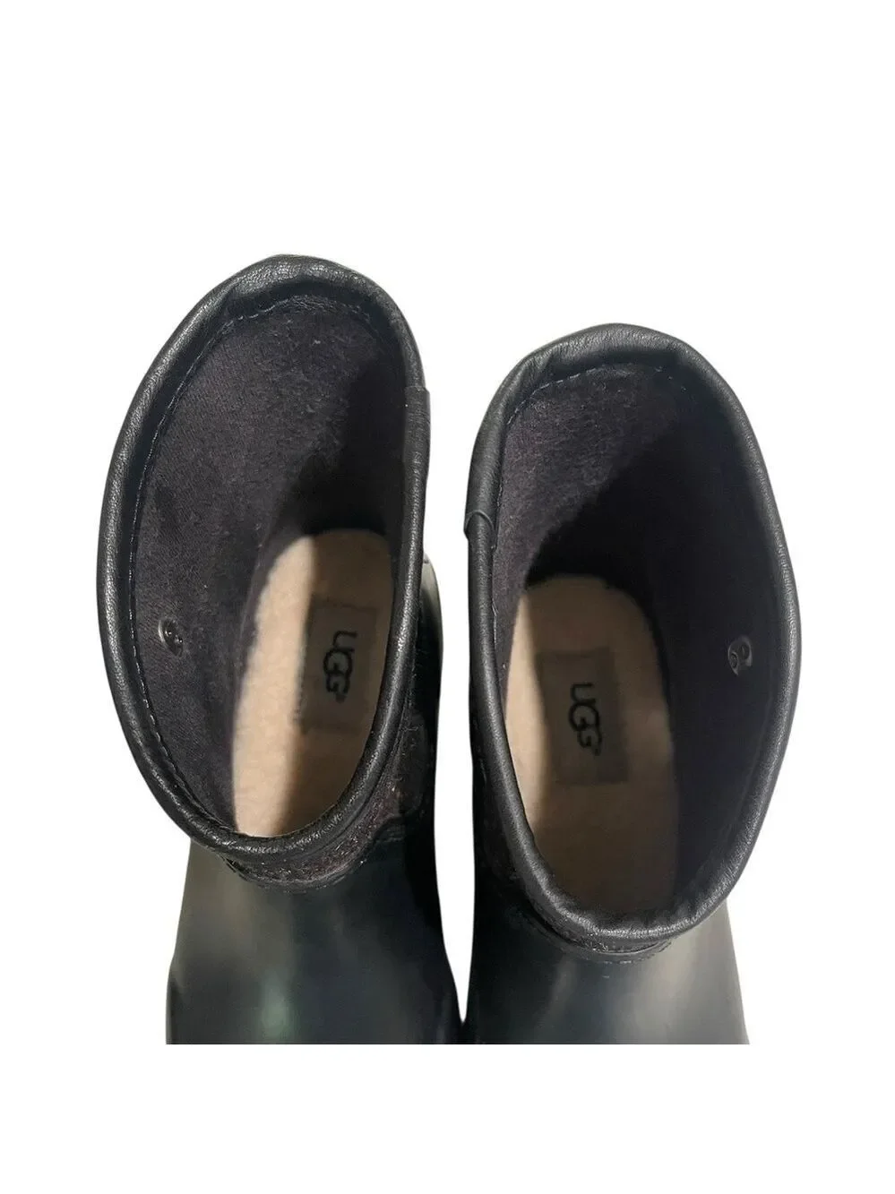 UGG Women’s Paxton Rubber Textile Waterproof Rain Boots SZ 6 Black